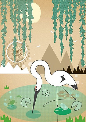 PSD 나무 동물 한마리 백그라운드 일러스트 자연 조류 산 연꽃 개구리 어류 사람없음 태양 학 연못 풀 버드나무 자연백그라운드 대관람차 국내일러스트 자연요소 식물 1 꽃 양서류 수중동물 놀이기구 생태계 파일형식