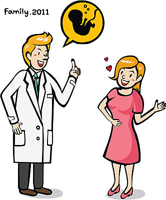 EPS 여자 남자 행복 일러스트 가족 함께함 미소 웃음 사람 두명 임산부 임신 의사 가족라이프 출산 보호 산부인과 출산장려캠페인 소식_알림 국내일러스트 라이프스타일 감정 캠페인 컨셉 관계 표정 병원 의료진 정책 파일형식 벡터