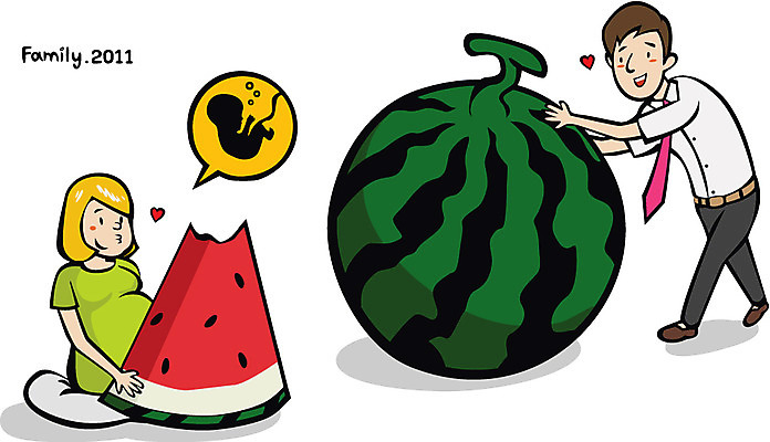 EPS 부부 커플 여자 남자 행복 과일 일러스트 남편 수박 함께함 미소 웃음 사람 성인 두명 임산부 임신 아내 가족라이프 출산 보호 출산장려캠페인 성인만 국내일러스트 라이프스타일 감정 캠페인 컨셉 가족 관계 표정 정책 파일형식 벡터