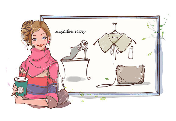 EPS 우먼라이프 라이프스타일 잡화 여자 패션 행복 커피 음료 일러스트 한명 미소 웃음 사람 20대 성인 라이프 쇼핑 전시 핸드백 하이힐 쇼윈도 구경 테이크아웃 백화점 여자만 여자한명만 성인여자만 청년만 청년여자만 성인한명만 청년여자한명만 성인여자한명만 성인만 국내일러스트 1 감정 구두 가방 표정 청년 생활 상점 여성화 파일형식 벡터