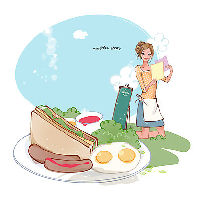 EPS 우먼라이프 라이프스타일 여자 행복 일러스트 디저트 샌드위치 요리 한명 미소 웃음 사람 20대 성인 라이프 쇼핑 계란 앞치마 소시지 잼 도시락 여자만 여자한명만 성인여자만 청년만 청년여자만 성인한명만 청년여자한명만 성인여자한명만 성인만 국내일러스트 1 감정 음식 표정 청년 생활 알 소스_음식 가공식품 파일형식 벡터
