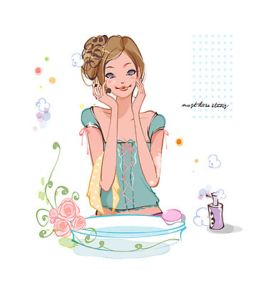 EPS 우먼라이프 라이프스타일 여자 행복 일러스트 한명 미소 웃음 사람 20대 성인 라이프 쇼핑 수건 세수 세면대 클렌징 클렌징폼 여자만 여자한명만 성인여자만 청년만 청년여자만 성인한명만 청년여자한명만 성인여자한명만 성인만 국내일러스트 1 감정 표정 청년 생활 위생용품 청결 세안용품 파일형식 벡터