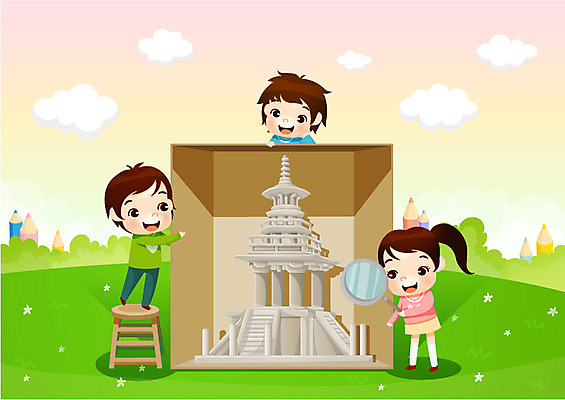 EPS 구름 학생 여학생 여자 교육 남자 행복 남학생 일러스트 사다리 청소년 돋보기 한국 미소 웃음 사람 소년 10대 세명 친구 상자 연필 문화재 체험학습 체험 즐거움 다보탑 십대만 국내일러스트 자연요소 감정 아시아 어린이 컨셉 관계 학용품 표정 필기구 도구 석탑 불국사 파일형식 벡터