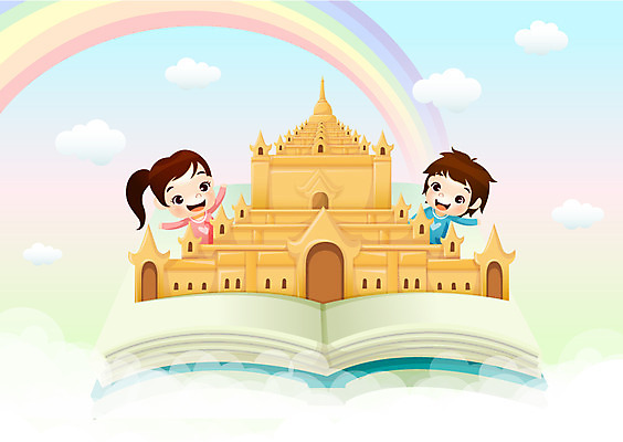 EPS 구름 학생 여학생 여자 교육 남자 행복 남학생 무지개 일러스트 청소년 미소 웃음 사람 소년 두명 10대 책 친구 체험학습 체험 즐거움 미얀마 바간 바간사원 십대만 국내일러스트 자연요소 감정 아시아 어린이 컨셉 관계 표정 파일형식 벡터