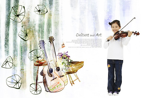 PSD 편집이미지 여자 꽃 화분 문화 어린이 예술 악기 연주 의자 문화예술 한명 서기 웃음 사람 동양인 소녀 장식 기타 바이올린 즐거움 그림 여자만 여자한명만 어린이만 소녀만 소녀한명만 이미지편집 식물 1 감정 음악 가구 모션 현악기 표정 인종 파일형식