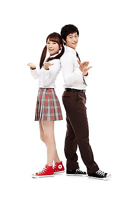 포토 JPG 스튜디오촬영 전신 학생 여학생 여자 남자 교복 남학생 포즈 청소년 양갈래머리 고등학생 실내 서기 미소 웃음 누끼 사람 동양인 손짓 두명 옆모습 10대 친구 기댐 한국인 등돌리기 가리킴 십대만 국내포토 헤어스타일 옷 뷰포인트 관계 모션 표정 인종 내부 파일형식