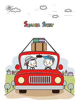 EPS 커플 여자 남자 길 여유 여행 일러스트 자동차 휴가 휴식 미소 웃음 사람 20대 성인 두명 여름 여름휴가 바캉스 여행가방 기쁨 드라이브 운전 즐거움 썸머스토리 청년만 성인만 국내일러스트 계절 감정 육상교통 컨셉 가방 관계 모션 표정 청년 파일형식 벡터 여름_계절