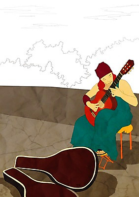 PSD 여자 문화 예술 악기 40대 연주 일러스트 문화예술 한명 사람 앉기 성인 공연 기타 그림 거리공연 조율 집시 히피 여자만 여자한명만 성인여자만 성인한명만 성인여자한명만 중년만 중년여자만 중년여자한명만 성인만 국내일러스트 1 음악 중년 모션 현악기 이벤트 파일형식