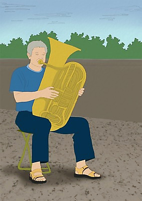 PSD 남자 문화 예술 악기 50대 연주 일러스트 문화예술 거리 한명 사람 앉기 성인 공연 연주자 음악가 그림 거리공연 호른 남자만 남자한명만 성인남자만 성인한명만 성인남자한명만 중년만 중년남자만 중년남자한명만 성인만 국내일러스트 직업 1 음악 중년 모션 이벤트 금관악기 파일형식