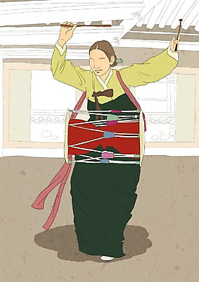 PSD 한국전통 전통 여자 문화 예술 악기 연주 일러스트 노래 문화예술 국악기 국악 국악인 한명 사람 성인 30대 공연 그림 전통무용 장구 무형문화재 북춤 여자만 여자한명만 성인여자만 성인한명만 성인여자한명만 장년만 장년여자만 장년여자한명만 성인만 국내일러스트 1 음악 타악기 한국 이벤트 장년 문화재 춤 파일형식