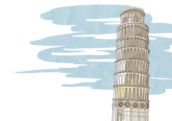 PSD 해외풍경 해외 건축물 여행 일러스트 하늘 사람없음 건물 관광지 세계 탑 이탈리아 도시 세계여행 피사의사탑 국내일러스트 건축 유럽 풍경 세계문화유산 파일형식