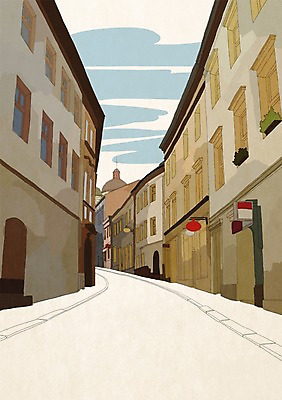 PSD 해외풍경 해외 건축물 길 여행 일러스트 거리 사람없음 건물 관광지 세계 도시 세계여행 체코 브라티슬라바 슬로바키아 국내일러스트 건축 유럽 풍경 파일형식