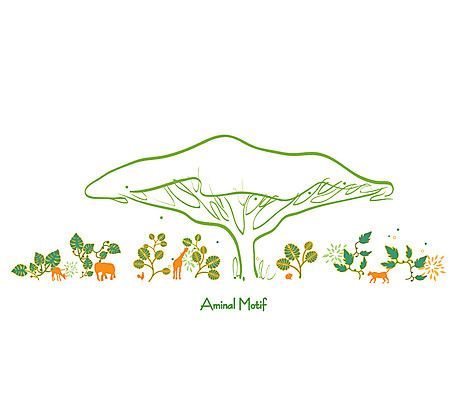 EPS 나무 식물 동물 실루엣 백그라운드 잎 무늬 패턴 일러스트 나뭇잎 코끼리 사람없음 컬러풀 다양 토끼 닭 기린 표범 국내일러스트 컬러 다수 포유류 조류 촬영기법 반려동물 파일형식 벡터