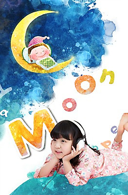 PSD 편집이미지 캐릭터 학생 알파벳 영어 여학생 여자 어린이교육 교육 어린이 한명 웃음 사람 동양인 소녀 단어 스터디 헤드폰 이불 잠옷 달 잠 반달 여자만 여자한명만 어린이만 소녀만 소녀한명만 이미지편집 자연요소 문자 1 옷 음향기기 침구 표정 인종 학습 파일형식