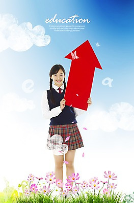 PSD 구름 편집이미지 학생 여학생 여자 교육 꽃 교복 화살표 나비 꽃밭 청소년 한명 서기 미소 웃음 사람 동양인 잔디 코스모스 여자만 여자한명만 십대만 십대여자만 십대여자한명만 이미지편집 자연요소 식물 1 옷 곤충 모션 표정 인종 파일형식