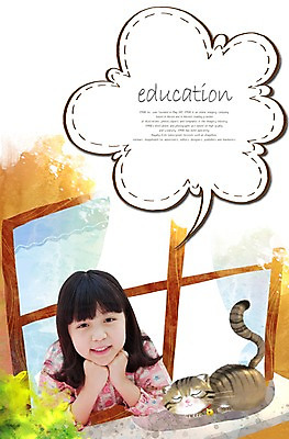 PSD 동물 편집이미지 한마리 학생 여학생 여자 어린이교육 교육 어린이 말풍선 창문 휴식 한명 미소 웃음 사람 동양인 소녀 반려동물 고양이 창가 반려 여자만 여자한명만 어린이만 소녀만 소녀한명만 이미지편집 1 컨셉 포유류 표정 인종 파일형식