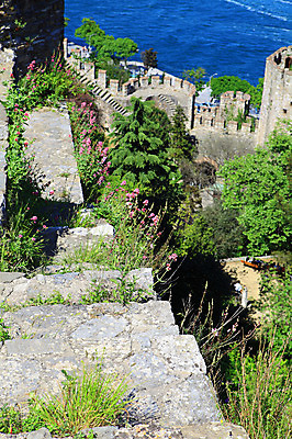 포토 JPG 주간 나무 식물 해외풍경 해외 건축물 꽃 바다 외국문화 유적 중동 유적지 이스탄불 풍경 해변 사람없음 야외 관광지 계단 풀 잡초 성 옛터 성벽 터키문화 루멜리히사르 튀르키예 국내포토 자연요소 동양문화 전통 건축 나라 아시아 문화 여행 고건축 파일형식