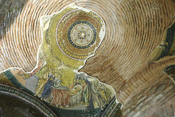 포토 JPG 해외풍경 해외 건축물 건축 로우앵글 고건축 중동 해외건축 서양건축 종교건축 종교시설 이스탄불 실내 미술 풍경 사람없음 내부 건물 빈티지 사찰 사원 이슬람교 벗겨짐 벽화 천장 그림 박물관 모스크 이슬람건축 성화 카리예박물관 튀르키예 국내포토 나라 아시아 종교 뷰포인트 컨셉 비즈니스 모션 문화예술 시설 파일형식