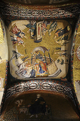 포토 JPG 해외풍경 해외 건축물 건축 로우앵글 고건축 중동 해외건축 서양건축 종교건축 종교시설 이스탄불 실내 미술 풍경 사람없음 내부 건물 사찰 사원 이슬람교 벽화 천장 그림 박물관 모스크 이슬람건축 성화 카리예박물관 튀르키예 국내포토 나라 아시아 종교 뷰포인트 비즈니스 문화예술 시설 파일형식