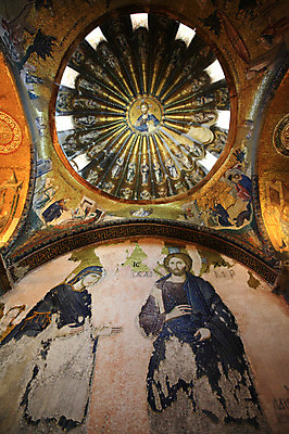 포토 JPG 해외풍경 해외 건축물 건축 벽 로우앵글 고건축 중동 해외건축 서양건축 종교건축 종교시설 이스탄불 실내 미술 풍경 사람없음 내부 건물 빈티지 사찰 사원 이슬람교 벗겨짐 벽화 천장 그림 아치 박물관 모스크 이슬람건축 성화 카리예박물관 튀르키예 국내포토 나라 아시아 종교 뷰포인트 컨셉 비즈니스 모션 문화예술 시설 파일형식