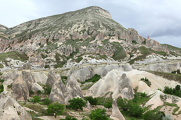 포토 JPG 주간 나무 식물 구름 해외풍경 해외 유적 중동 유적지 자연 하늘 바위산 산 카파도키아 풍경 초원 사람없음 야외 관광지 골짜기 암석 돌_바위 바위 기암괴석 버섯모양 버섯바위 파샤바 튀르키예 국내포토 자연요소 모양 전통 나라 아시아 여행 고건축 바위_돌 돌산 생태계 파일형식