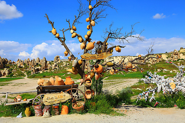 포토 JPG 주간 나무 식물 구름 해외풍경 해외 유적 중동 유적지 자연 하늘 바위산 산 카파도키아 국립공원 풍경 초원 사람없음 야외 골짜기 맑음 세계문화유산 암석 돌_바위 바위 표지판 항아리 동굴 기암괴석 고대도시 괴레메 동굴집 바위동굴 튀르키예 국내포토 자연요소 전통 공원 나라 아시아 고건축 날씨 고대문명 알림판 문화재 바위_돌 도자기 돌산 생태계 파일형식