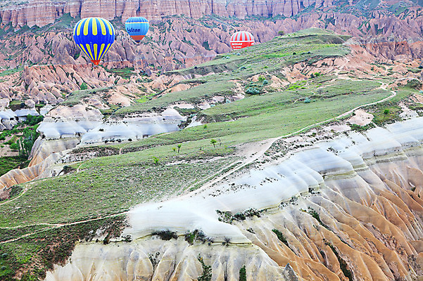 포토 JPG 주간 나무 식물 해외풍경 해외 여행 중동 자연 하늘 레저 바위산 산 카파도키아 풍경 초원 사람없음 야외 레포츠 골짜기 암석 바위 열기구 비행 기암괴석 언덕 애드벌룬 동굴집 풍선 튀르키예 국내포토 자연요소 나라 아시아 항공교통 돌 바위_돌 동굴 돌산 생태계 파일형식