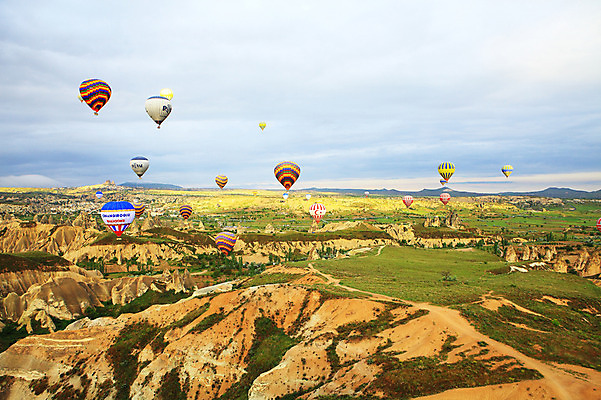 포토 JPG 주간 나무 식물 구름 해외풍경 해외 여행 중동 자연 하늘 레저 바위산 산 카파도키아 풍경 초원 사람없음 야외 레포츠 마을 골짜기 암석 돌_바위 바위 기구 열기구 비행 기암괴석 언덕 애드벌룬 풍선 튀르키예 국내포토 자연요소 나라 아시아 항공교통 바위_돌 돌산 생태계 파일형식