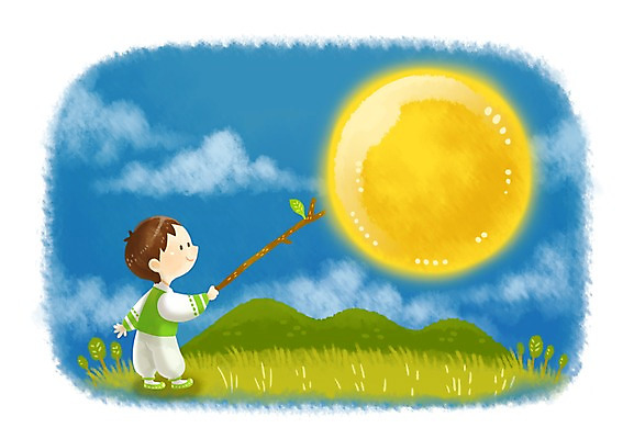 PSD 전통 명절 남자 행복 일러스트 장난 한명 사람 소년 10대 추석 보름달 달 나뭇가지 전통의상 한복 남자만 남자한명만 십대만 십대남자만 십대남자한명만 국내일러스트 자연요소 나무 1 한국전통 기념일 감정 어린이 청소년 파일형식