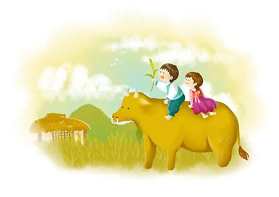 PSD 동물 한마리 전통 여자 명절 남자 행복 일러스트 초가집 웃음 사람 앉기 소년 초원 두명 10대 추석 가축 소 전통의상 한복 황소 친척 십대만 국내일러스트 1 한국전통 기념일 감정 어린이 포유류 가족 모션 청소년 한옥 표정 파일형식