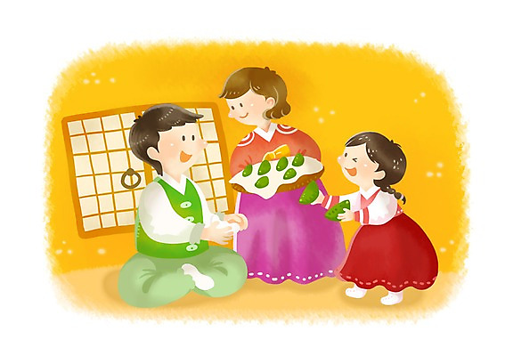 PSD 전통 여자 명절 남자 딸 행복 어린이 40대 일러스트 가족 엄마 떡 미소 웃음 사람 소녀 성인 10대 세명 부모 추석 전통음식 자녀 시골 아빠 전통의상 한복 시골집 송편 국내일러스트 한국전통 기념일 감정 음식 중년 관계 청소년 주택 표정 파일형식