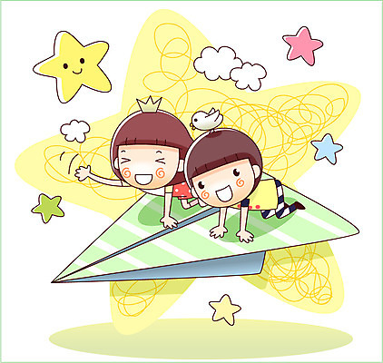 EPS 여자 남자 별 어린이 일러스트 상상 조류 왕관 미소 웃음 사람 소녀 소년 두명 10대 판타지 꿈 흰색 비행 종이비행기 소통 십대만 국내일러스트 자연요소 동물 컬러 컨셉 청소년 표정 종이접기 파일형식 벡터