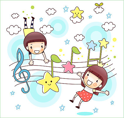 EPS 구름 여자 남자 별 어린이 음악 음표 일러스트 상상 왕관 미소 웃음 사람 소녀 소년 두명 10대 판타지 꿈 높은음자리표 악보 소통 오선 십대만 국내일러스트 자연요소 기호 컨셉 청소년 문화예술 표정 파일형식 벡터