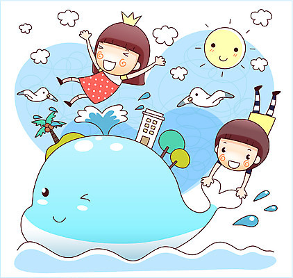 EPS 동물 어린이 섬 일러스트 상상 갈매기 조류 왕관 미소 웃음 사람 소녀 소년 두명 건물 10대 판타지 야자수 태양 꿈 돌고래 무인도 소통 십대만 국내일러스트 자연요소 나무 건축물 여자 남자 컨셉 포유류 청소년 표정 수중동물 파일형식 벡터