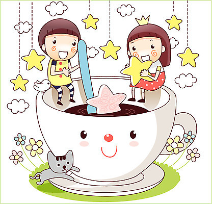 EPS 동물 구름 한마리 여자 남자 꽃잎 별 커피 어린이 일러스트 상상 티타임 왕관 미소 웃음 사람 소녀 소년 두명 10대 컵 반려동물 판타지 고양이 꿈 차 설탕 소통 십대만 국내일러스트 자연요소 1 식기 꽃 음료 컨셉 포유류 청소년 휴식 표정 파일형식 벡터