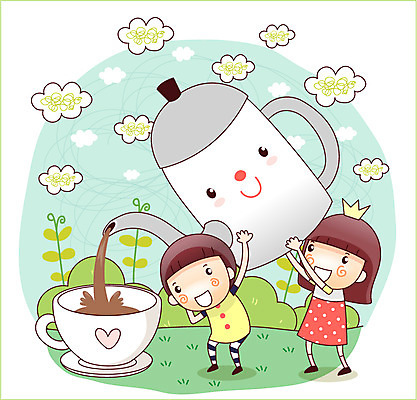 EPS 구름 여자 남자 커피 어린이 일러스트 상상 티타임 왕관 잔 미소 웃음 사람 소녀 소년 잔디 초원 두명 10대 컵 판타지 꿈 차 숲 커피잔 커피포트 소통 십대만 국내일러스트 자연요소 식물 식기 음료 컨셉 청소년 주전자 휴식 표정 파일형식 벡터