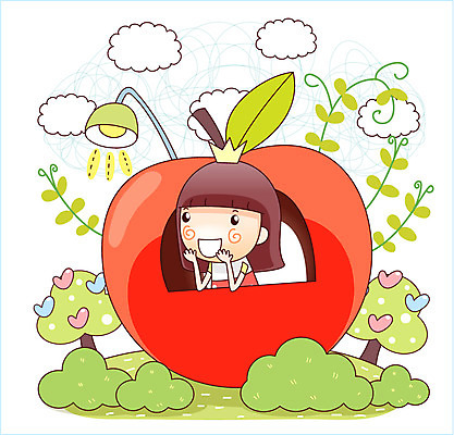 EPS 구름 여자 어린이 과일 일러스트 상상 왕관 전등 주택 한명 웃음 사람 소녀 10대 판타지 새싹 꿈 사과 소통 여자만 여자한명만 소녀만 국내일러스트 자연요소 식물 1 컨셉 청소년 조명 표정 건물 어린이만 파일형식 벡터