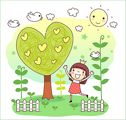 EPS 나무 구름 여자 어린이 줄기 일러스트 상상 조류 왕관 한명 미소 웃음 사람 소녀 잔디 10대 울타리 판타지 태양 새싹 꿈 흰색 하트 풀 소통 여자만 여자한명만 소녀만 국내일러스트 자연요소 모양 식물 동물 1 컬러 컨셉 청소년 표정 담장 어린이만 파일형식 벡터