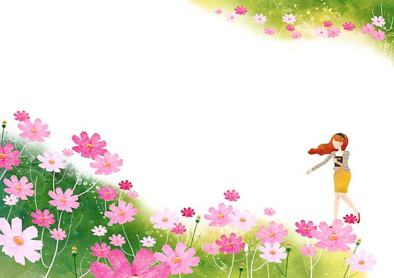 PSD 계절 여자 꽃 분홍색 백그라운드 단풍 꽃밭 일러스트 단풍나무 한명 사람 풍경 초원 성인 책 가을 코스모스 여자만 여자한명만 성인여자만 성인만 가을배경 국내일러스트 나무 식물 1 컬러 잎 파일형식 가을_계절