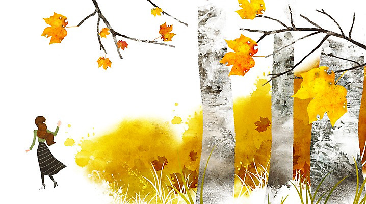 PSD 나무 계절 여자 백그라운드 단풍 낙엽 잎 일러스트 단풍나무 나뭇잎 한명 사람 풍경 성인 걷기 산책 가을 풀 여자만 여자한명만 성인여자만 성인만 가을배경 국내일러스트 식물 1 모션 휴식 파일형식 가을_계절