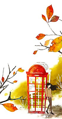 PSD 나무 계절 여자 백그라운드 단풍 일러스트 단풍나무 한명 서기 사람 풍경 성인 가을 나뭇가지 공중전화 여자만 여자한명만 성인여자만 성인만 가을배경 국내일러스트 식물 1 잎 모션 전화기 파일형식 가을_계절