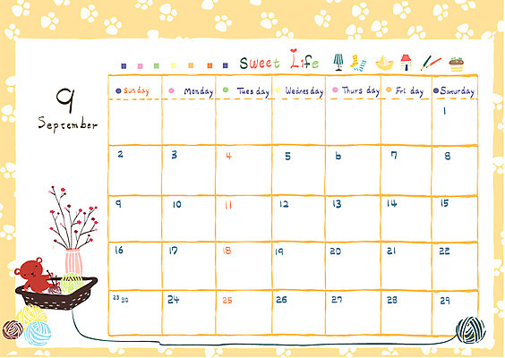 EPS 백그라운드 일러스트 양말 프레임 틀 사람없음 연필 꽃병 곰인형 달력 스탠드 뜨개질 실 9월 종이배 국내일러스트 꽃 인형 학용품 조명 취미 필기구 날짜 종이접기 파일형식 벡터