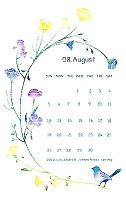 PSD 동물 한마리 꽃 백그라운드 잎 일러스트 조류 프레임 틀 사람없음 여름 달력 8월 분꽃 파랑새 국내일러스트 식물 1 계절 날짜 파일형식