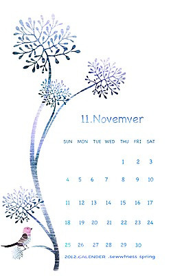 PSD 나무 동물 한마리 백그라운드 잎 겨울 일러스트 조류 프레임 틀 사람없음 달력 나뭇가지 11월 국내일러스트 식물 1 계절 날짜 파일형식