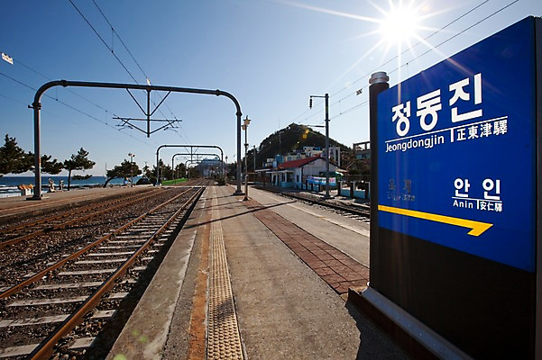 포토 JPG 주간 나무 식물 건축물 도로 길 바다 교통 교통시설 하늘 한국 풍경 해변 사람없음 야외 건물 관광지 햇빛 태양 맑음 기찻길 원근감 전선 역 동해 기차역 강릉 정동진 철도의날 국내포토 자연요소 건축 아시아 뷰포인트 여행 날씨 시설 강원도 파일형식 법정기념일