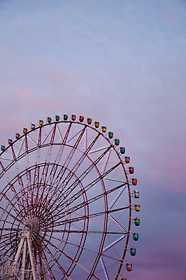 포토 JPG 주간 구름 해외풍경 해외 아시아 하늘 풍경 사람없음 야외 도시풍경 일본 놀이공원 동경 도쿄 놀이기구 대관람차 오다이바 국내포토 자연요소 나라 테마파크 도시 파일형식