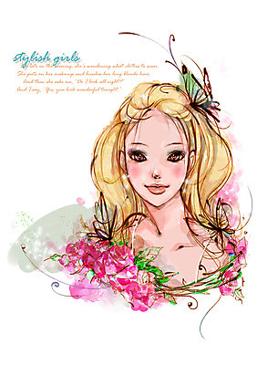 PSD 식물 우먼라이프 여자 패션 꽃 나비 곤충 일러스트 한명 미소 사람 상반신 20대 성인 라이프 장식 금발 뷰티 순수 산뜻 청순 여자만 여자한명만 성인여자만 청년만 청년여자만 성인한명만 청년여자한명만 성인여자한명만 성인만 국내일러스트 동물 1 라이프스타일 헤어스타일 컨셉 표정 청년 생활 파일형식