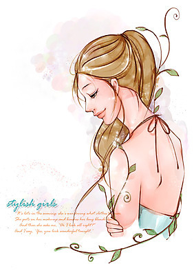 PSD 식물 우먼라이프 여자 패션 줄기 잎 일러스트 한명 미소 사람 상반신 20대 성인 라이프 뷰티 순수 산뜻 청순 여자만 여자한명만 성인여자만 청년만 청년여자만 성인한명만 청년여자한명만 성인여자한명만 성인만 국내일러스트 1 라이프스타일 컨셉 표정 청년 생활 파일형식