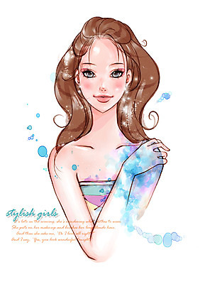 PSD 우먼라이프 여자 패션 일러스트 한명 미소 사람 상반신 20대 성인 라이프 뷰티 촉촉함 순수 산뜻 청순 여자만 여자한명만 성인여자만 청년만 청년여자만 성인한명만 청년여자한명만 성인여자한명만 성인만 국내일러스트 1 라이프스타일 컨셉 표정 청년 생활 젖음 파일형식