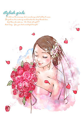 PSD 식물 우먼라이프 여자 패션 꽃잎 꽃 신부 부케 웨딩드레스 결혼 일러스트 결혼식 면사포 한명 미소 웃음 사람 상반신 20대 성인 라이프 뷰티 장미 순수 산뜻 청순 여자만 여자한명만 성인여자만 청년만 청년여자만 성인한명만 청년여자한명만 성인여자한명만 성인만 국내일러스트 1 라이프스타일 드레스 꽃다발 컨셉 표정 이벤트 청년 생활 결혼소품 파일형식